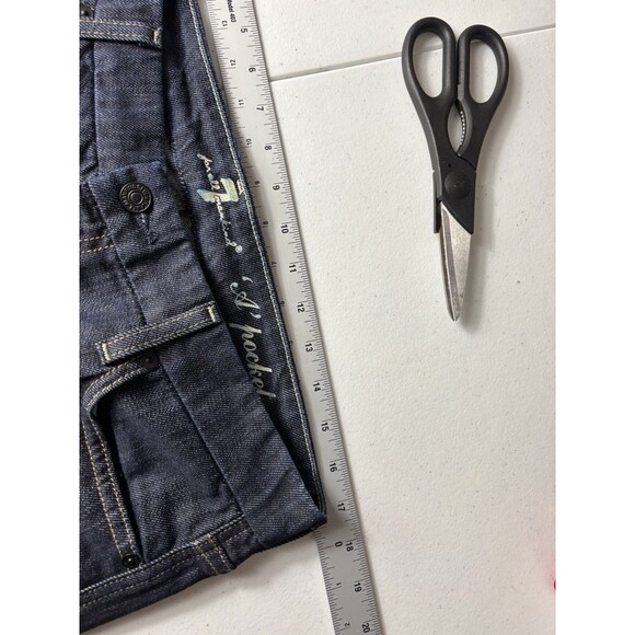 7 FOR ALL MANKIND A Pockets Stretch Boot Cut Bling Jeans Sz 31 X34 - Picture 10 of 13